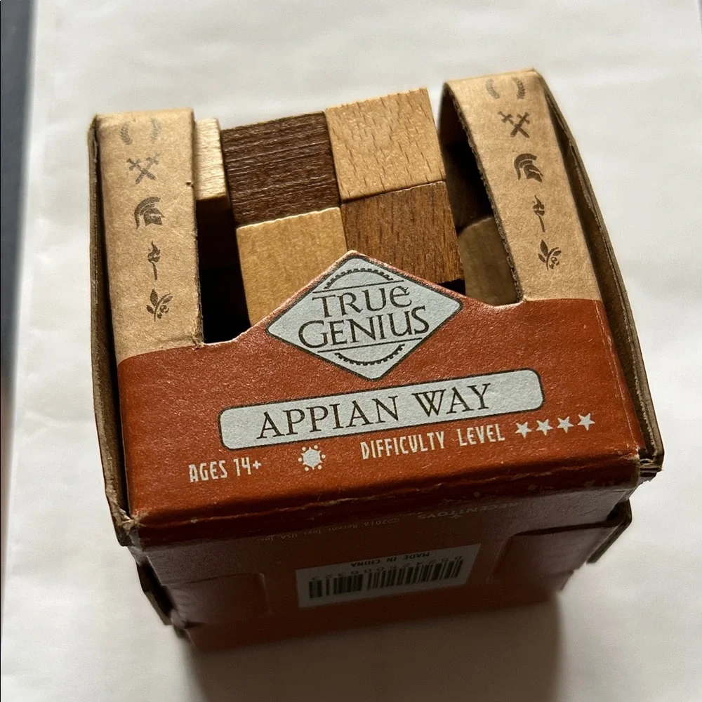 Appian Way Cube Puzzle - Brown and Tan